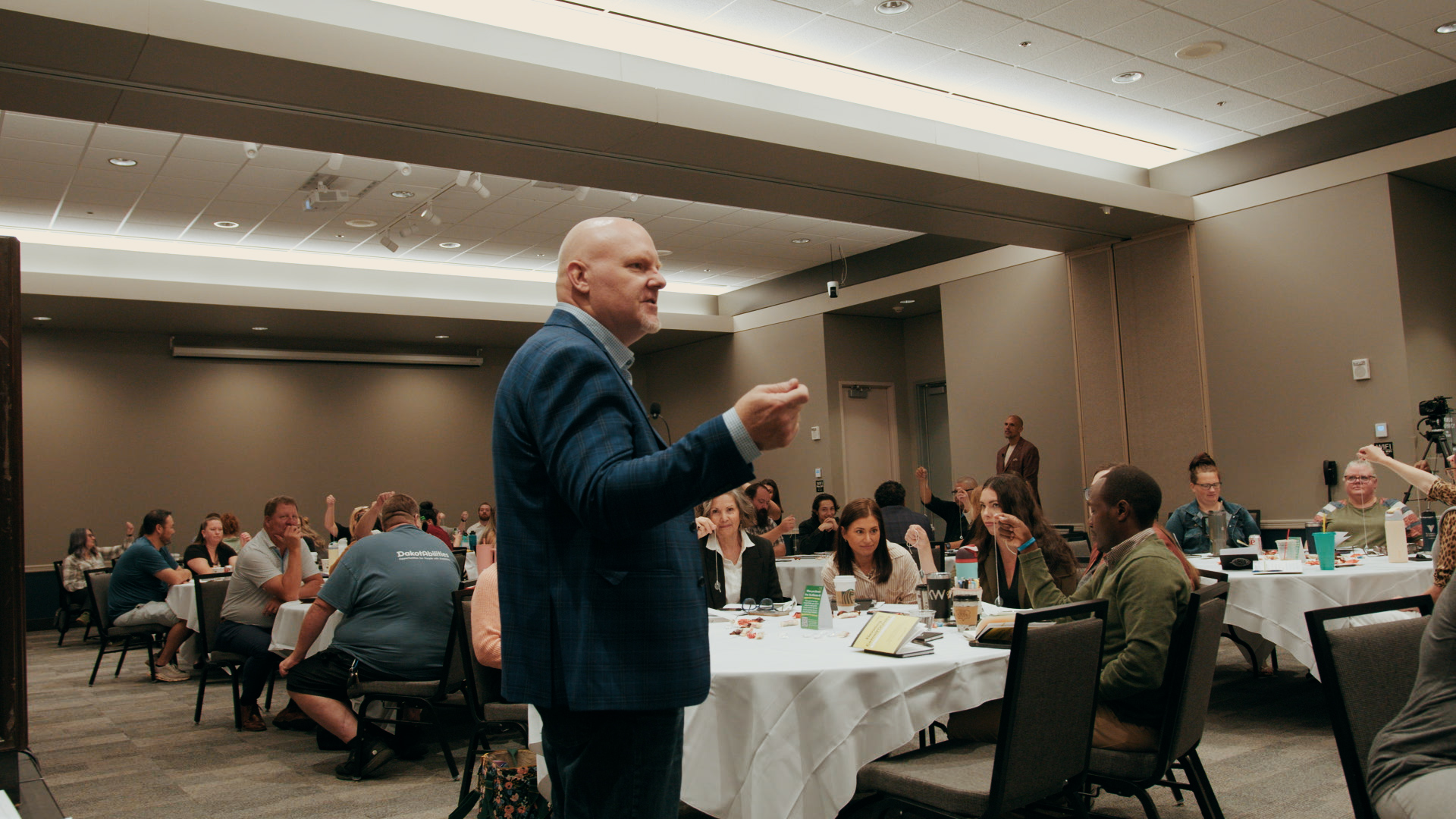Matt Krall speaking to a leadership audience